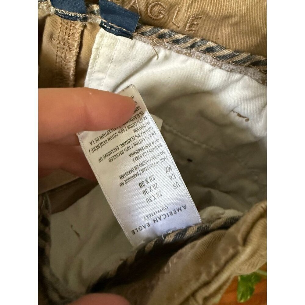 American Eagle FLEX men’s size 28 X 30 brown khaki pants - Picture 5 of 8